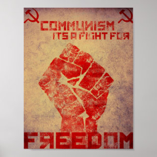 Het communisme is een strijd poster