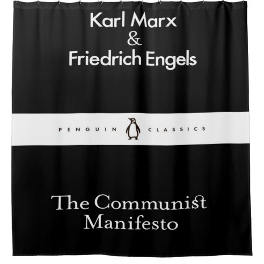 Het communistische manifest douchegordijn (Voorkant)