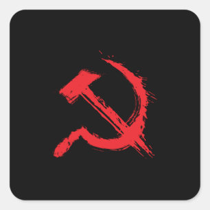 Het communistische symbool van de Sovjet Vierkante Sticker