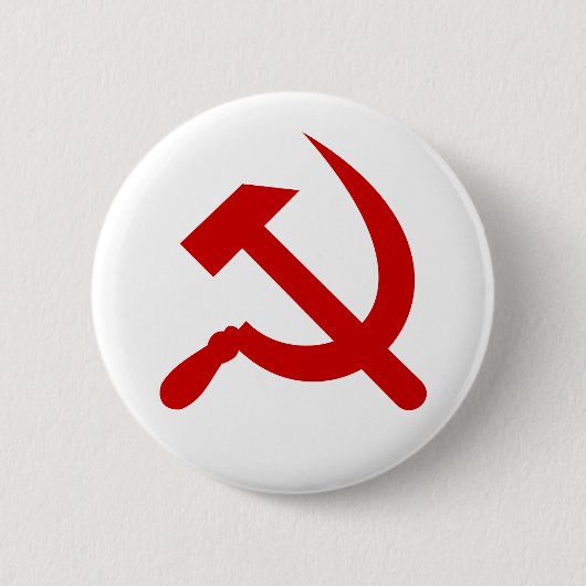 Het communistische symbool van de USSR Russisch Ha Ronde Button 5,7 Cm (Voorkant)