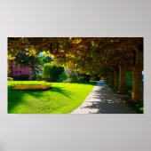Het Como Bellagio Walkway Autumn in Italië Poster (Voorkant)