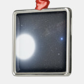 Het concept dat van de kunstenaar het binaire ster metalen ornament (Links)