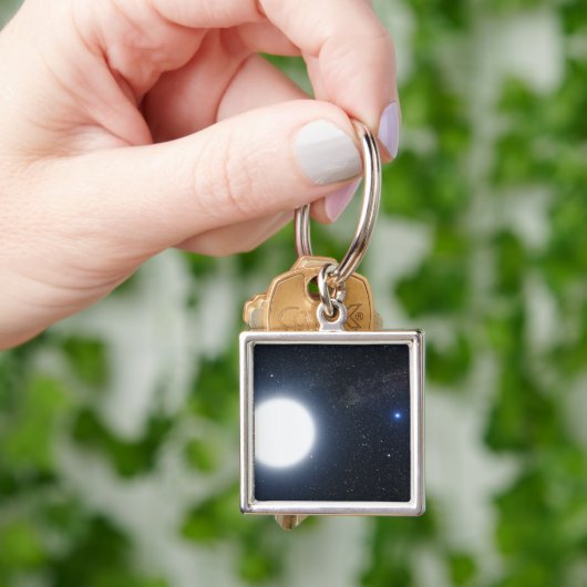 Het concept dat van de kunstenaar het binaire ster sleutelhanger (Hand)