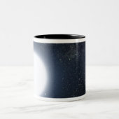 Het concept dat van de kunstenaar het binaire ster tweekleurige koffiemok (Center)