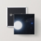 Het concept dat van de kunstenaar het binaire ster vierkante button 5,1 cm (Voorkant /achterkant)