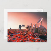 Het concept Kunst van de Toekomstige Beheerde Miss Briefkaart (Voorkant / Achterkant)