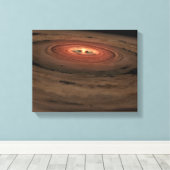 Het concept mini-zonnestelsel van kunstenaars in h canvas afdruk (Insitu (Houten vloer))