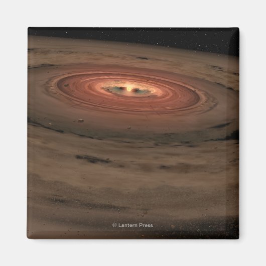 Het concept mini-zonnestelsel van kunstenaars in h magneet (Voorkant)