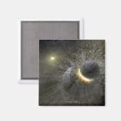Het concept ruimtevaartbotsing van kunstenaars in magneet (Voorkant / Achterkant)