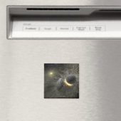 Het concept ruimtevaartbotsing van kunstenaars in magneet (Insitu (Vaatwasser))
