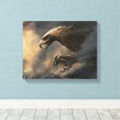 Het concept van de grote adelaars canvas afdruk (Insitu (Houten vloer))