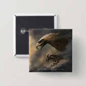 Het concept van de grote adelaars vierkante button 5,1 cm (Voorkant /achterkant)