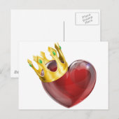 Het concept van de koning van het hart briefkaart (Voorkant / Achterkant)