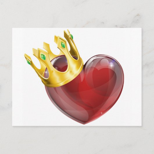 Het concept van de koning van het hart briefkaart (Voorkant)