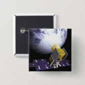 Het concept van de kunstenaar Ice, Cloud Vierkante Button 5,1 Cm (Voorkant /achterkant)