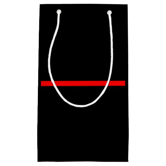 Het concept van de symbolische dunne rode lijn klein cadeauzakje (Voorkant)