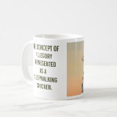 HET CONCEPT VAN DE VERSCHILLENDE $ 12,95 KOFFIEMOK (Voorkant links)