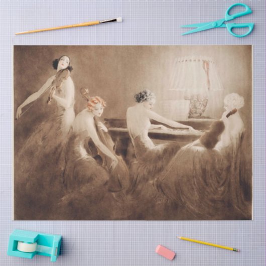 Het Concert Art Deco Decoupage papier (Craft)