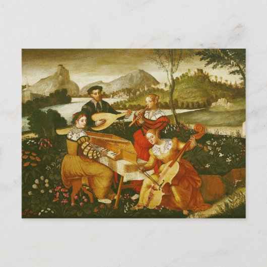 Het concert buitenshuis briefkaart (Voorkant)