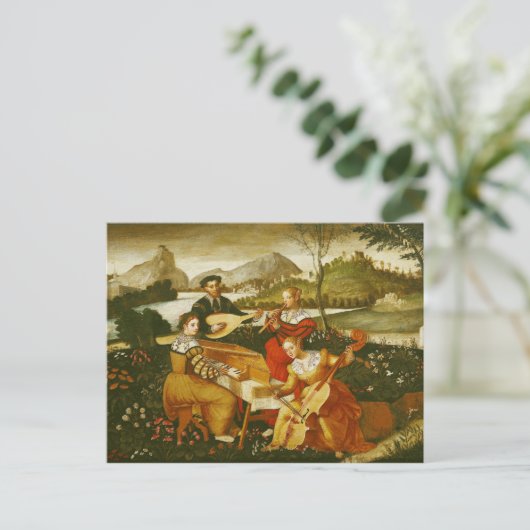 Het concert buitenshuis briefkaart (Staand voorkant)