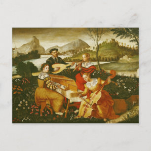 Het concert buitenshuis briefkaart