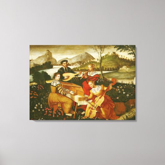 Het concert buitenshuis canvas afdruk (Voorkant)
