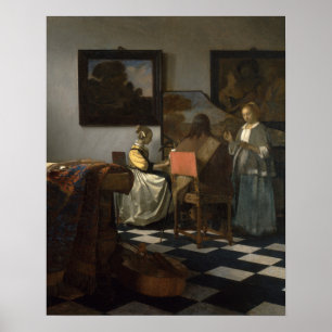 Het Concert (ca.1664) - Vermeer Poster