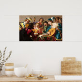 Het concert - Gerrit van Honthorst Fine Art Poster (Keuken)