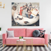 Het concert in de eieren canvas afdruk (Insitu (Woonkamer))