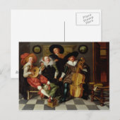 Het concert (olie op het paneel) briefkaart (Voorkant / Achterkant)