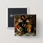 Het concert (olie op het paneel) vierkante button 5,1 cm (Voorkant /achterkant)