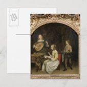 Het concert: Singer en Theorbo Player Briefkaart (Voorkant / Achterkant)