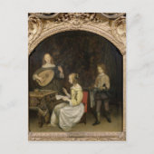 Het concert: Singer en Theorbo Player Briefkaart (Voorkant)