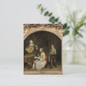 Het concert: Singer en Theorbo Player Briefkaart (Staand voorkant)