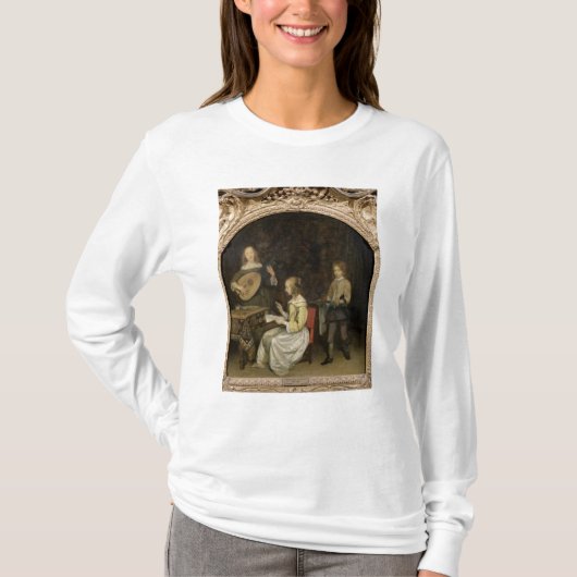 Het concert: Singer en Theorbo Player T-shirt (Voorkant)