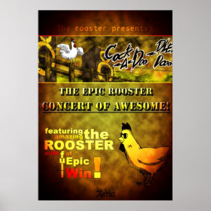 Het concert van de epic Roosters Poster