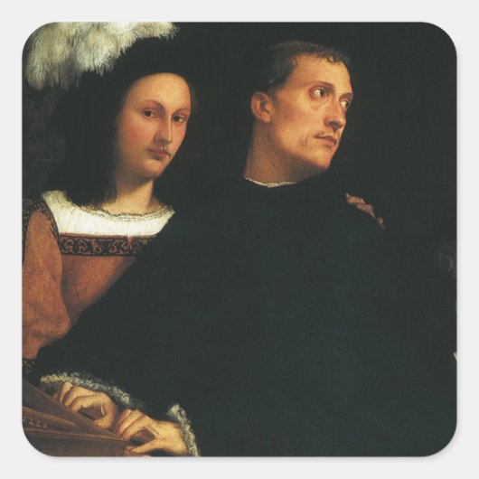 Het concert van de Titische  Renaissance Fine Art Vierkante Sticker