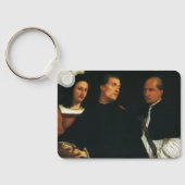 Het concert van Titian Antieke Renaissance Fijne K Sleutelhanger (Achterkant)