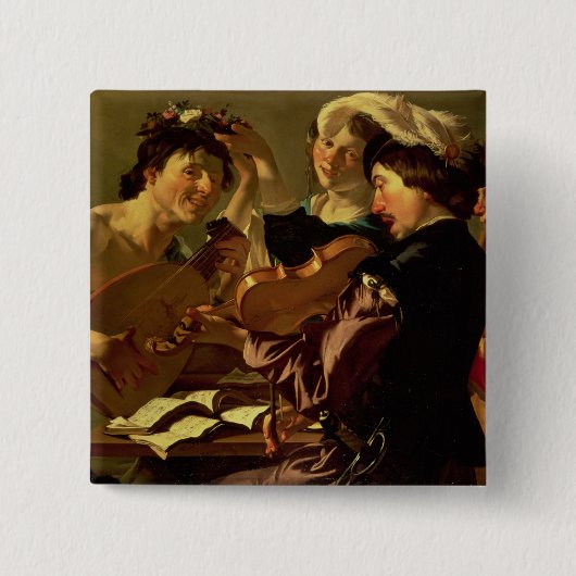 Het concert vierkante button 5,1 cm (Voorkant)