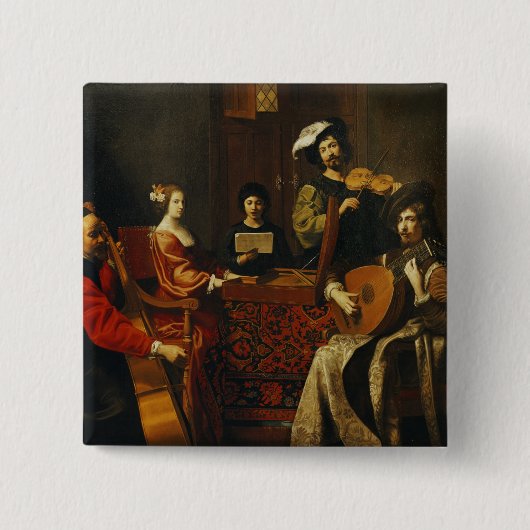 Het concert vierkante button 5,1 cm (Voorkant)