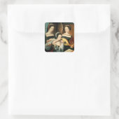 Het concert vierkante sticker (Tas)