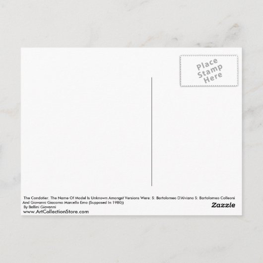 Het Condotier. Briefkaart (Achterkant)