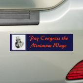Het Congres van de betaling het Minimumloon Bumpersticker (Op auto)