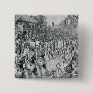 Het continentale leger dat de oude vierkante button 5,1 cm