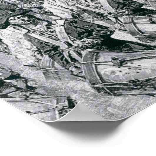 Het continentale leger dat het oude leger afsloot poster (Hoek)