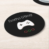 Het Controlemechanisme van het videospelletje, Ronde Kartonnen Onderzetter (Gebogen)