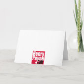 Het convertibele Man van de Sneeuw Feestdagen Kaart (Achterkant)