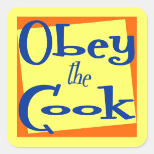 Het Cook Kitchen-Gezegde Vierkante Sticker