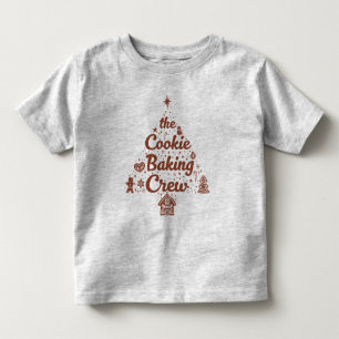 Het Cookie Bak Crew Kerstboom Ontwerp Kinder Shirts
