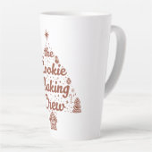 Het Cookie Bak Crew Kerstboom Ontwerp Latte Mok (Rechterhoek)